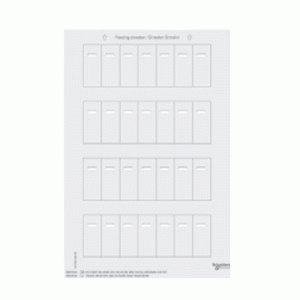Labelling sheets for multi‑function push‑button with IR receiver, polar white